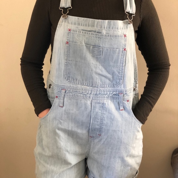 oversized overalls shorts